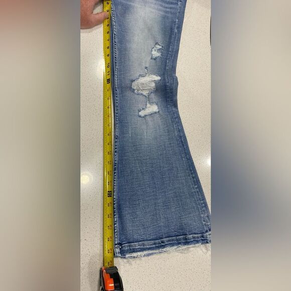 BKE Payton Mid Rise Flare Distressed Stretch Jeans Size 27x29.5 Women’s EUC - Picture 6 of 10